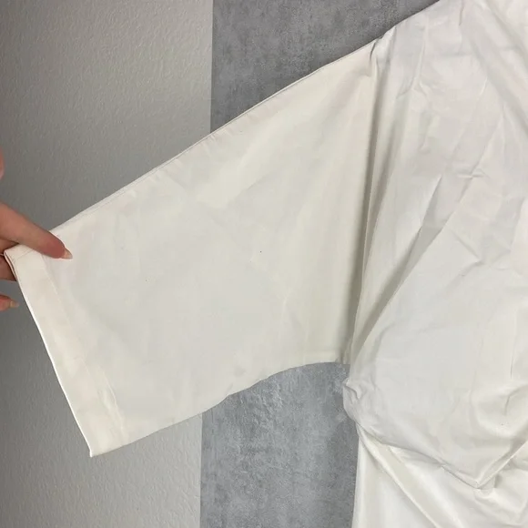 Zara white gathered dress - Picture 7 of 8